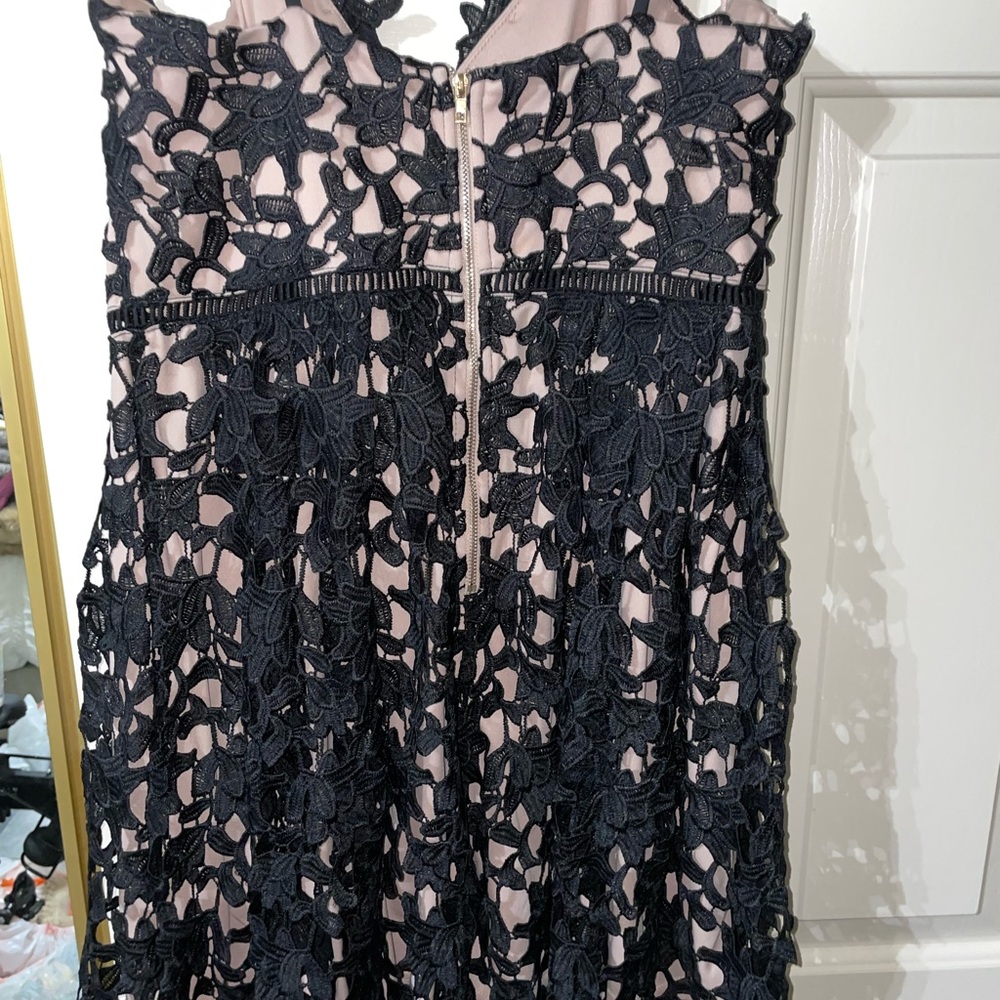 Aqua Black Lace midi dress - Picture 4 of 5